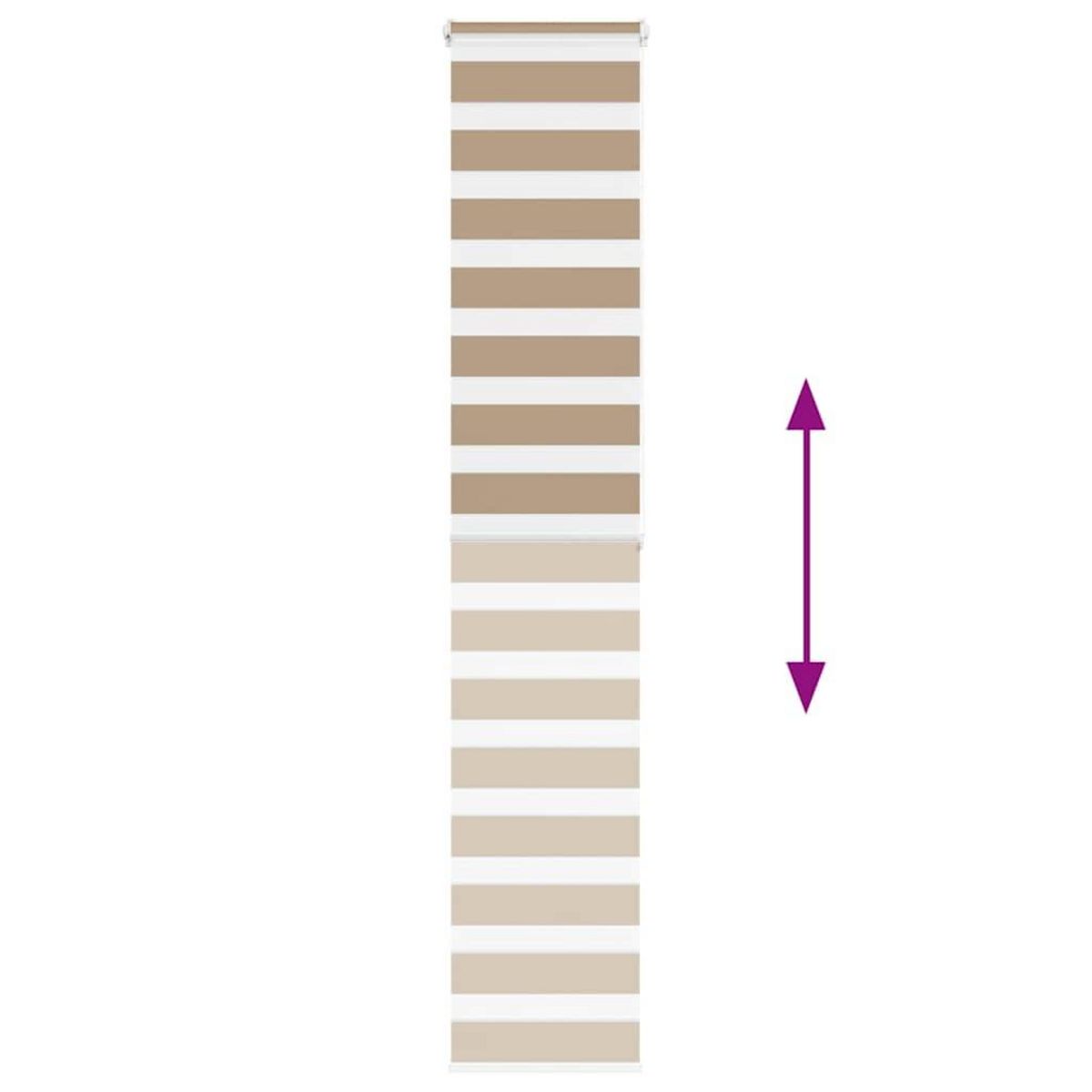 VIDAXL Store zebre marron sable largeur du tissu 40,9 cm polyester