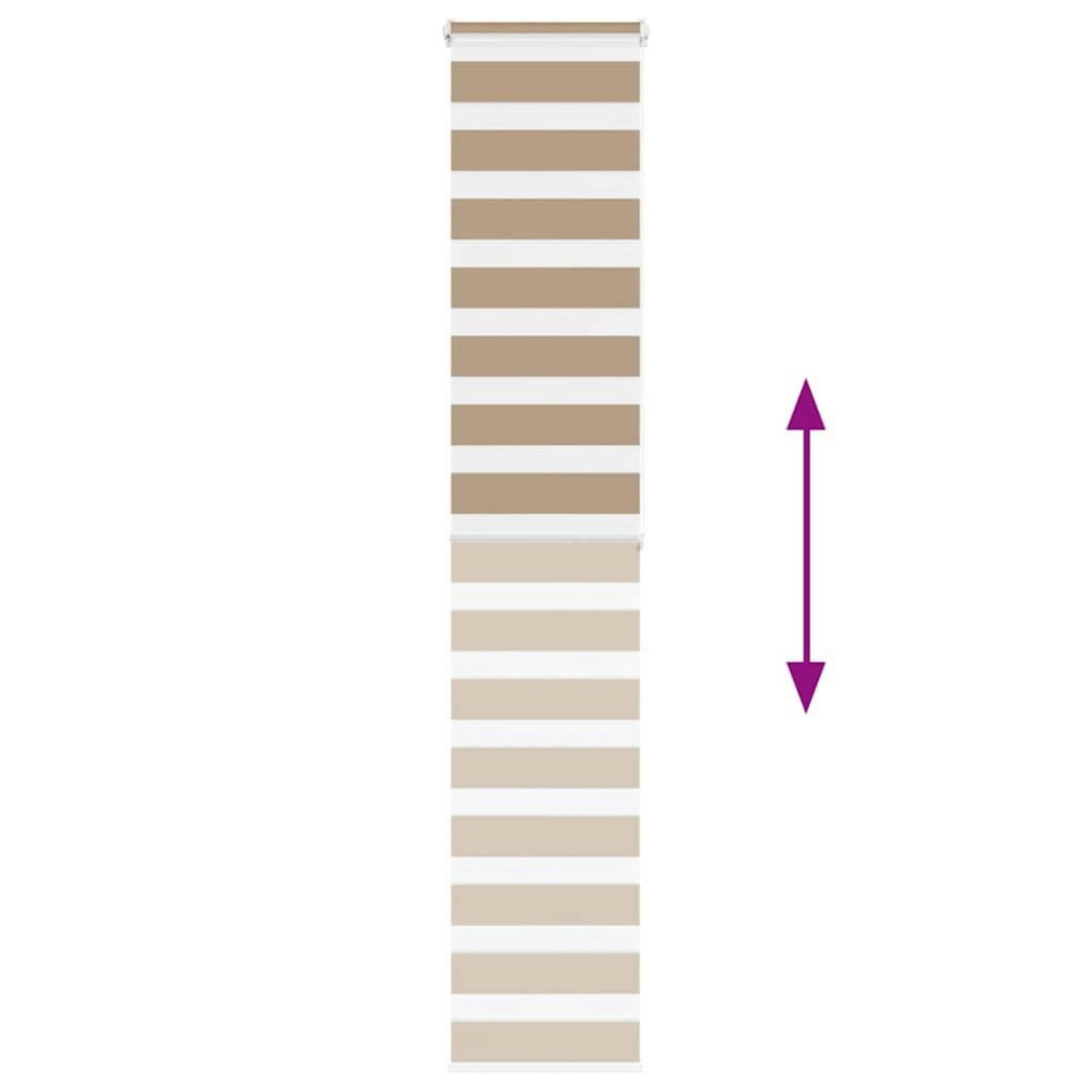 VIDAXL Store zebre marron sable largeur du tissu 40,9 cm polyester