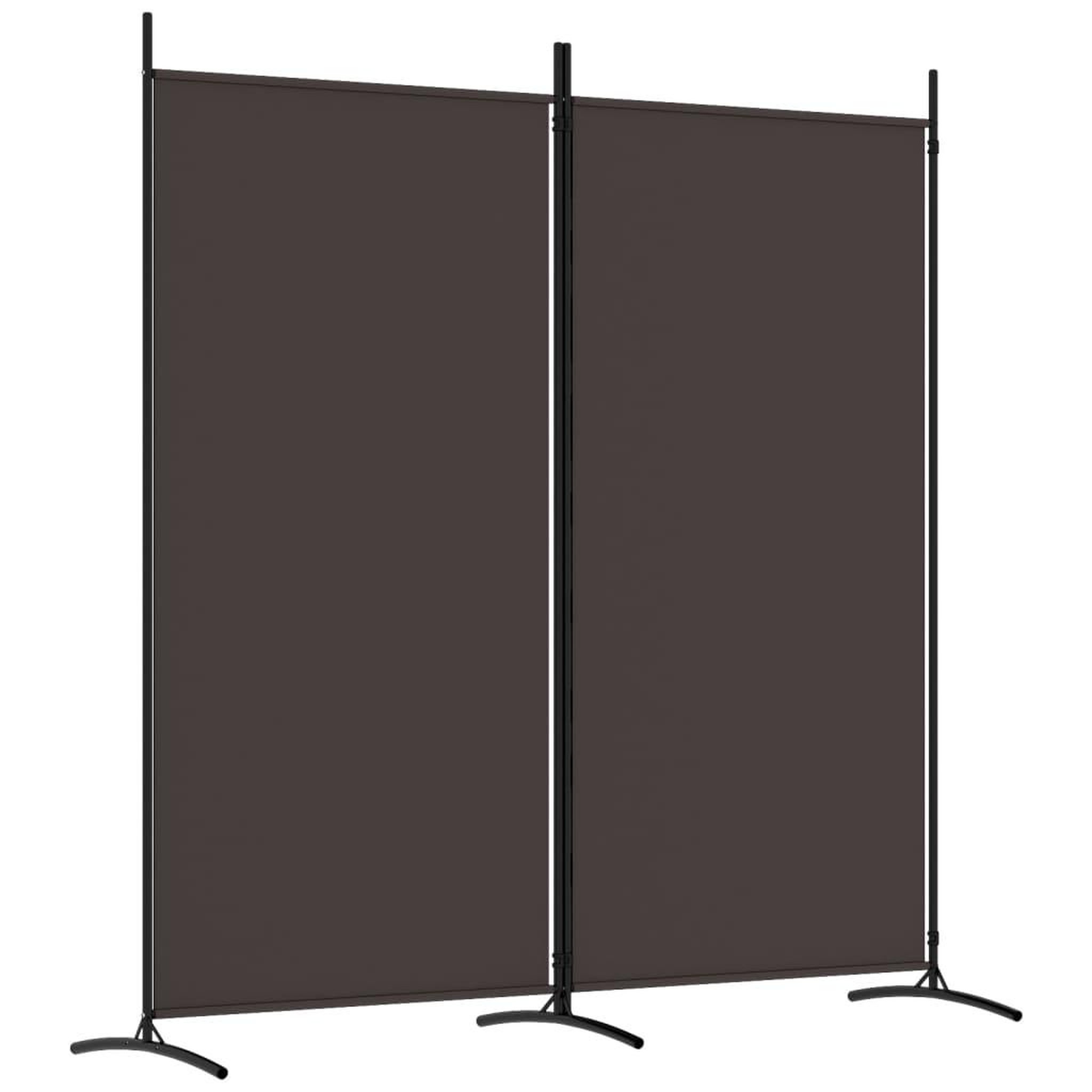 Voir la diapositive 2 : VIDAXL Cloison de separation 2 panneaux Marron 175x180 cm Tissu