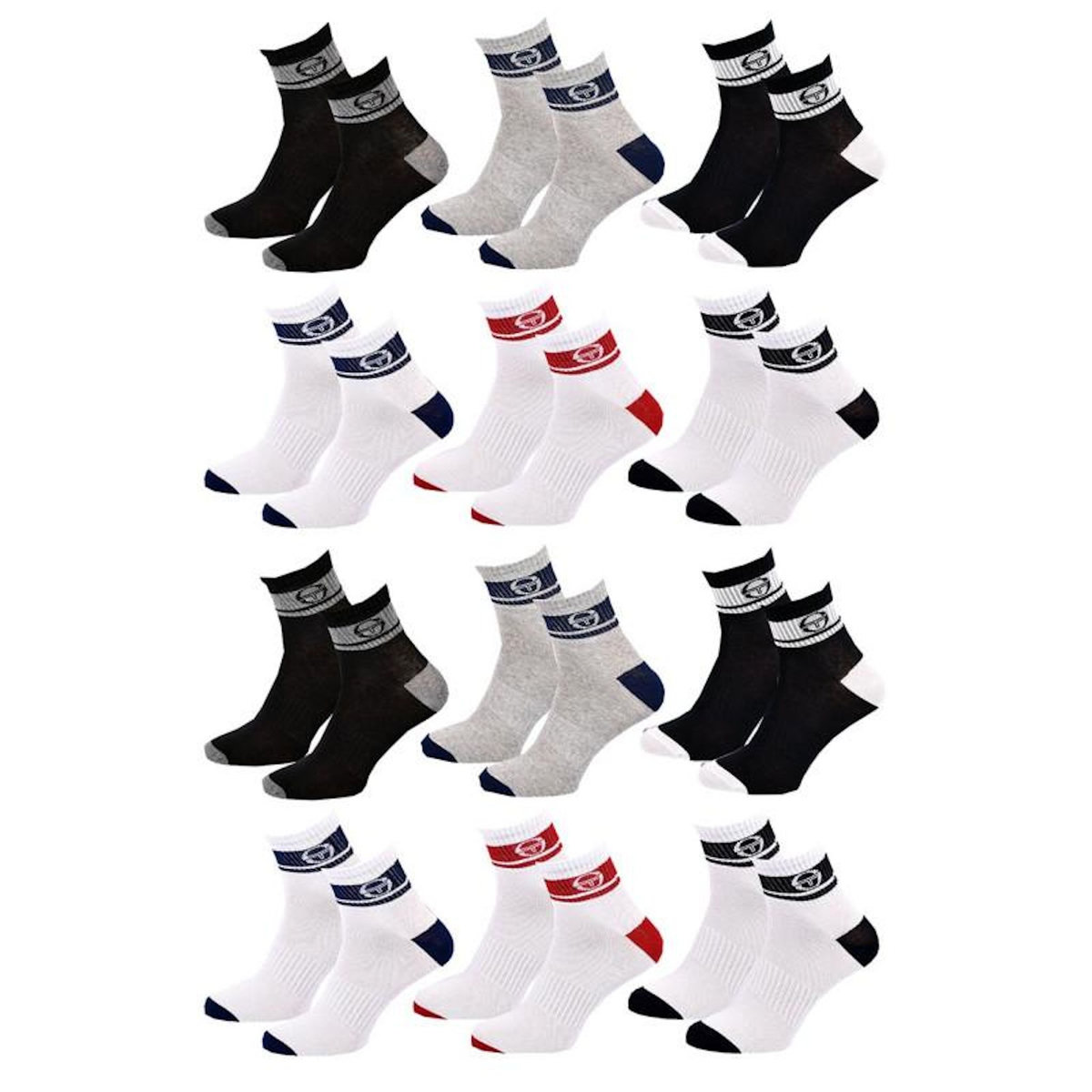 SERGIO TACCHINI Chaussettes Homme QUARTER SERGIO TACCHINI Lot de 12