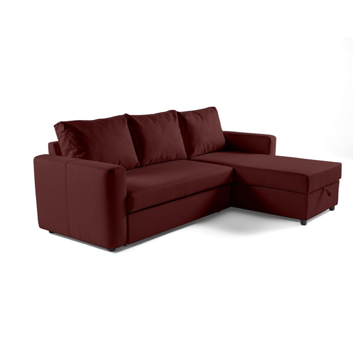 BEST MOBILIER Martha - canapé d'angle réversible 4 places - convertible avec coffre - en tissu