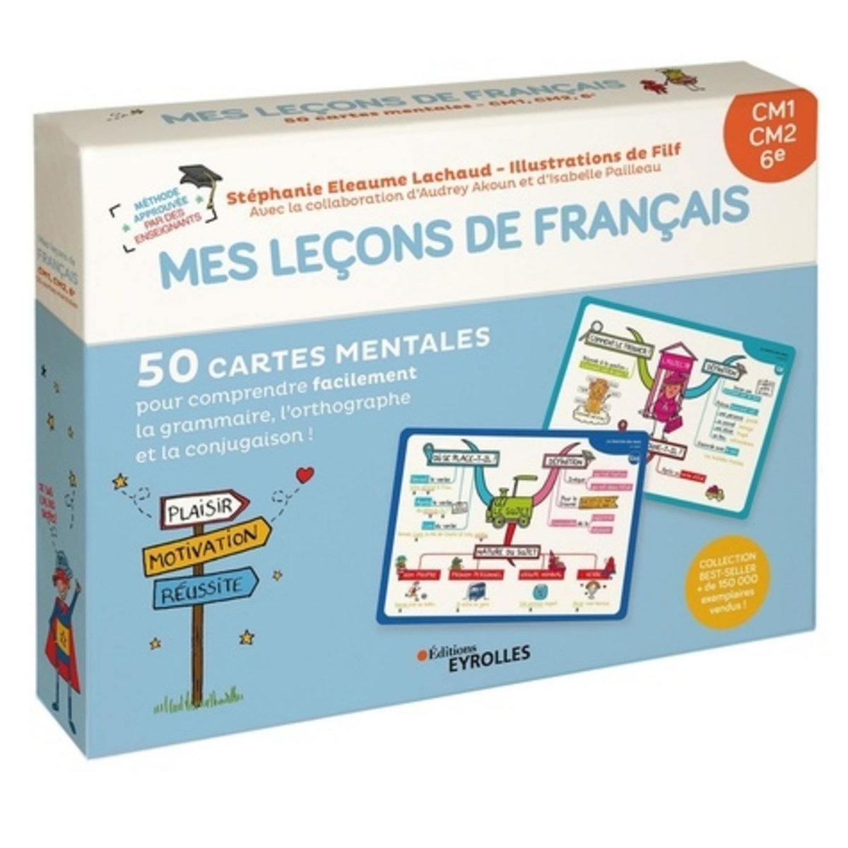  MES LECONS DE FRANCAIS NIVEAU CM1, CM2, 6E. 50 CARTES MENTALES POUR COMPRENDRE FACILEMENT LA GRAMMAIRE, L'ORTHOGRAPHE ET LA CONJUGAISON !, Eleaume Lachaud Stéphanie