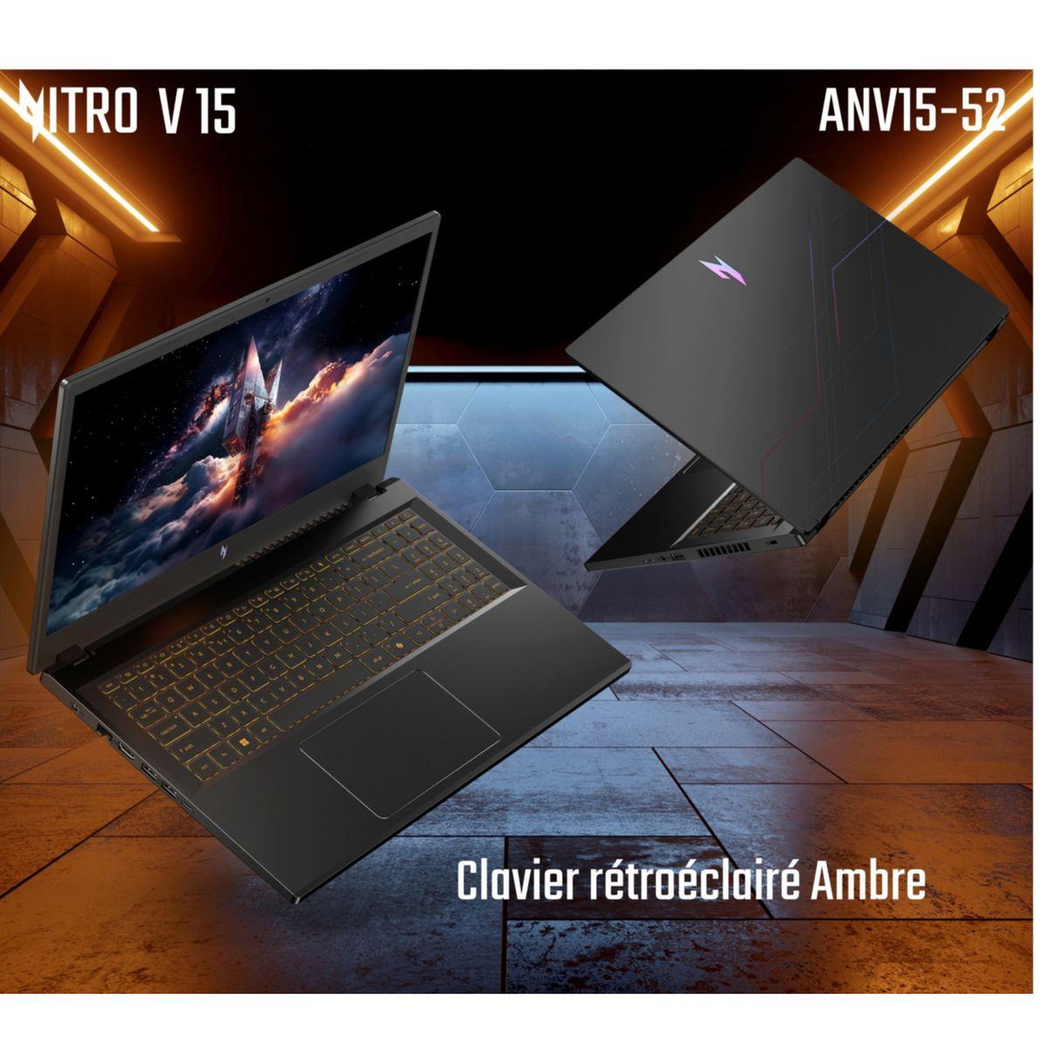 Voir la diapositive 3 : ACER PC Gamer Nitro 15,6  FHD 165Hz Intel Core i7 13620H Nvidia GeForce RTX 5060 16 Go RAM DDR4 SSD 512 Go
