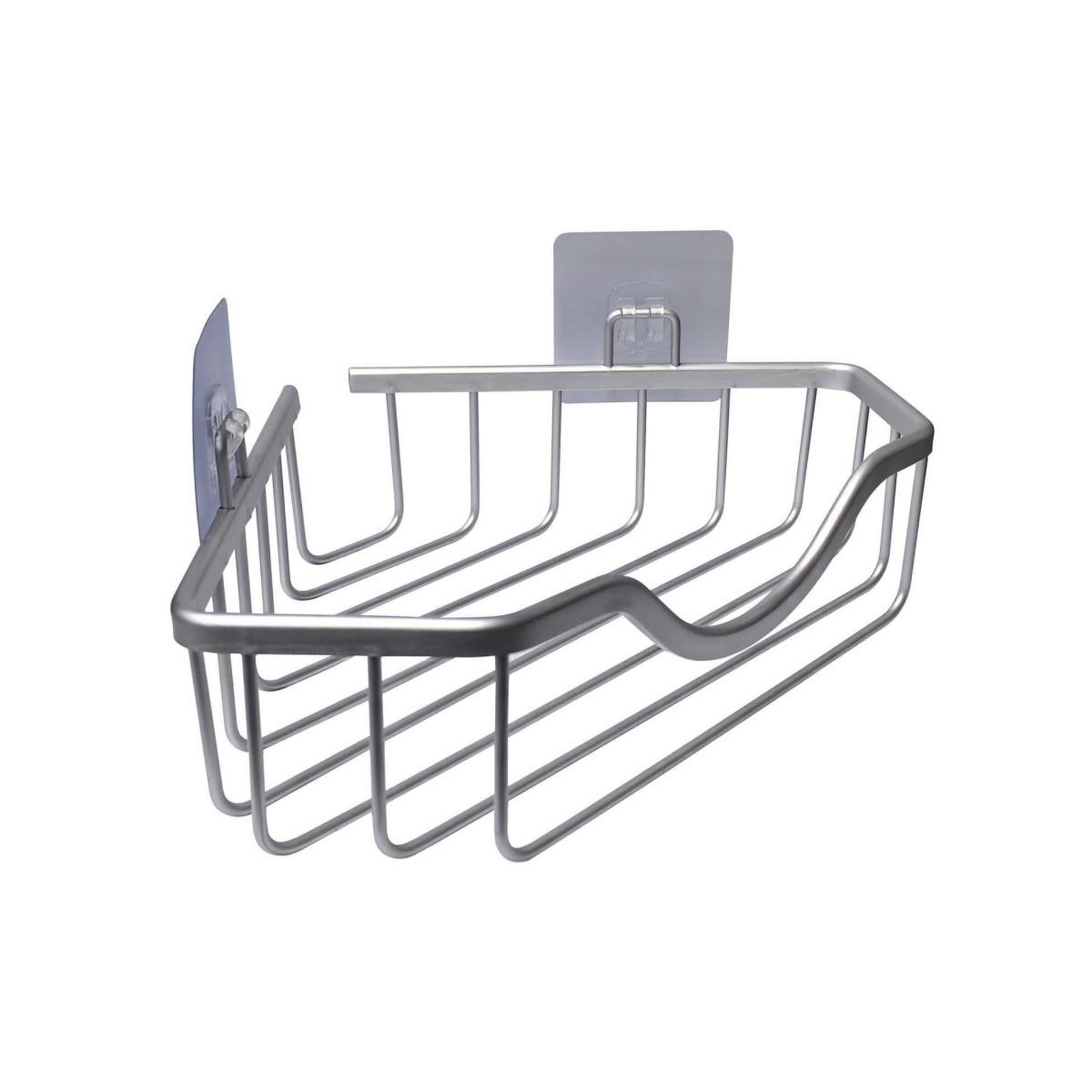 Voir la diapositive 2 : Douceur d'Intérieur Panier de douche angle adhésif  filaire  30cm chrome