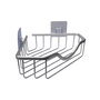 Voir la diapositive 2 : Paris Prix Panier de Douche Angle Adhésif  Filaire  30cm Chrome