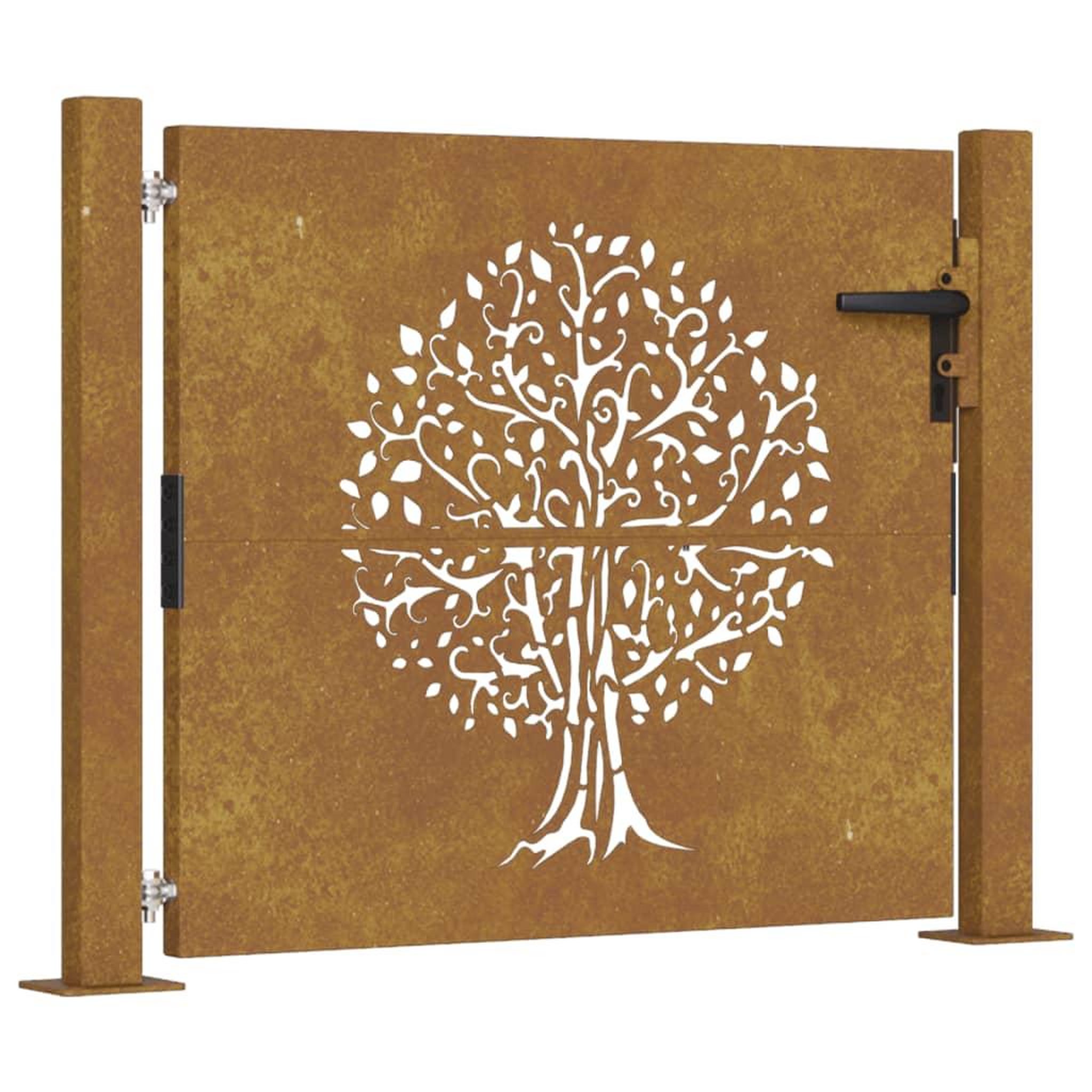 Voir la diapositive 2 : VIDAXL Portail de jardin 105x105 cm acier corten conception de l'arbre