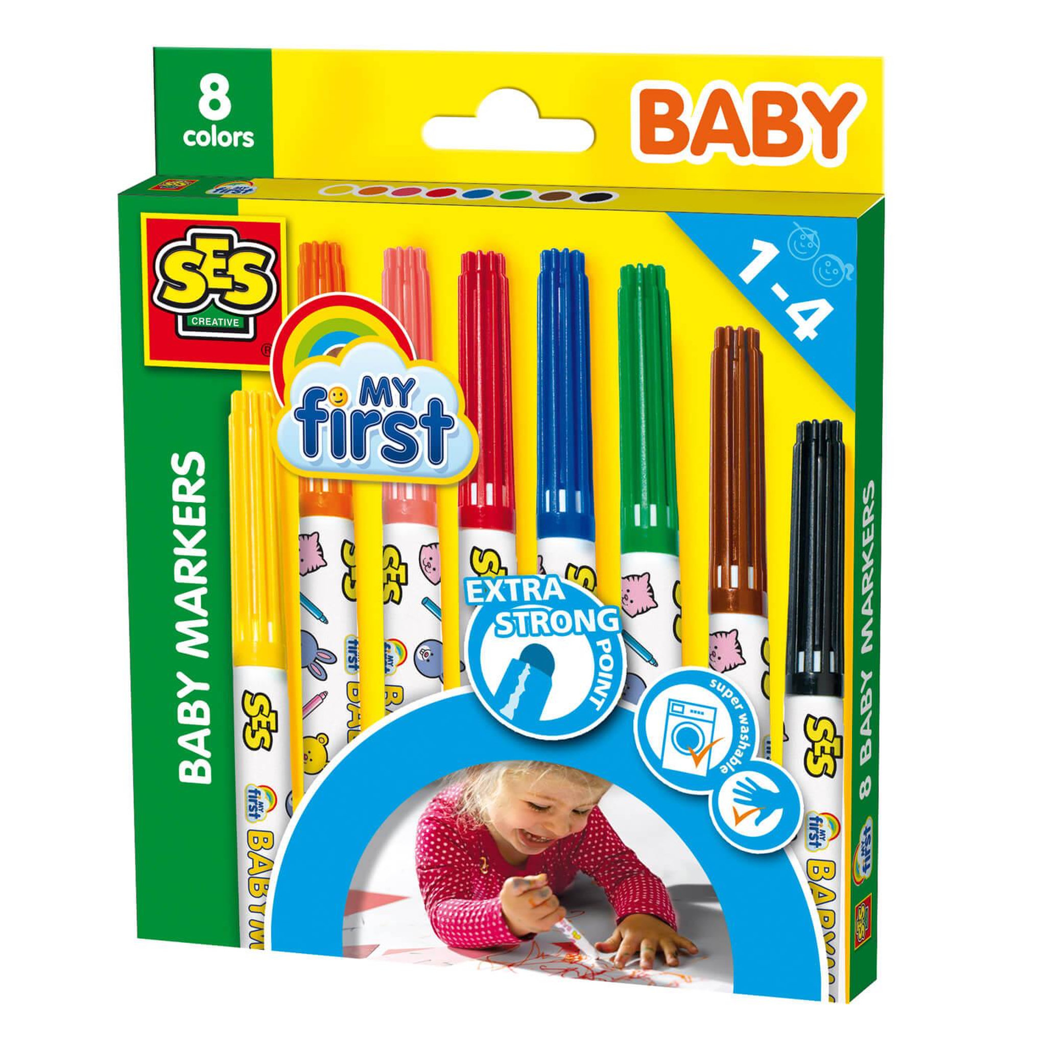 SES Creative Crayons 8 feutres marqueurs Bébé