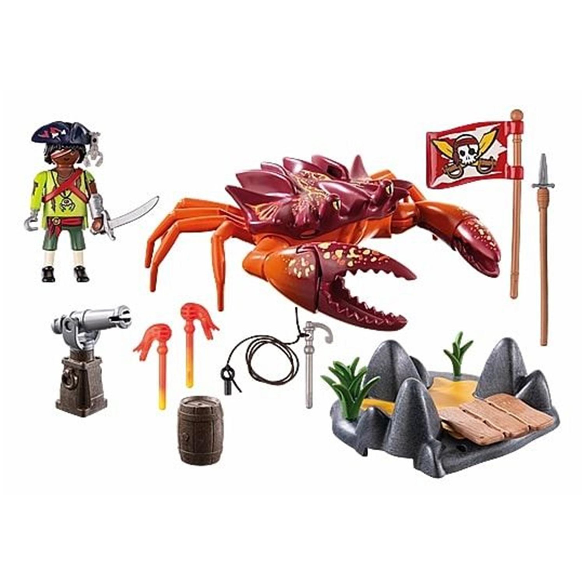 Voir la diapositive 4 : PLAYMOBIL Pirates Pirate et crabe géant