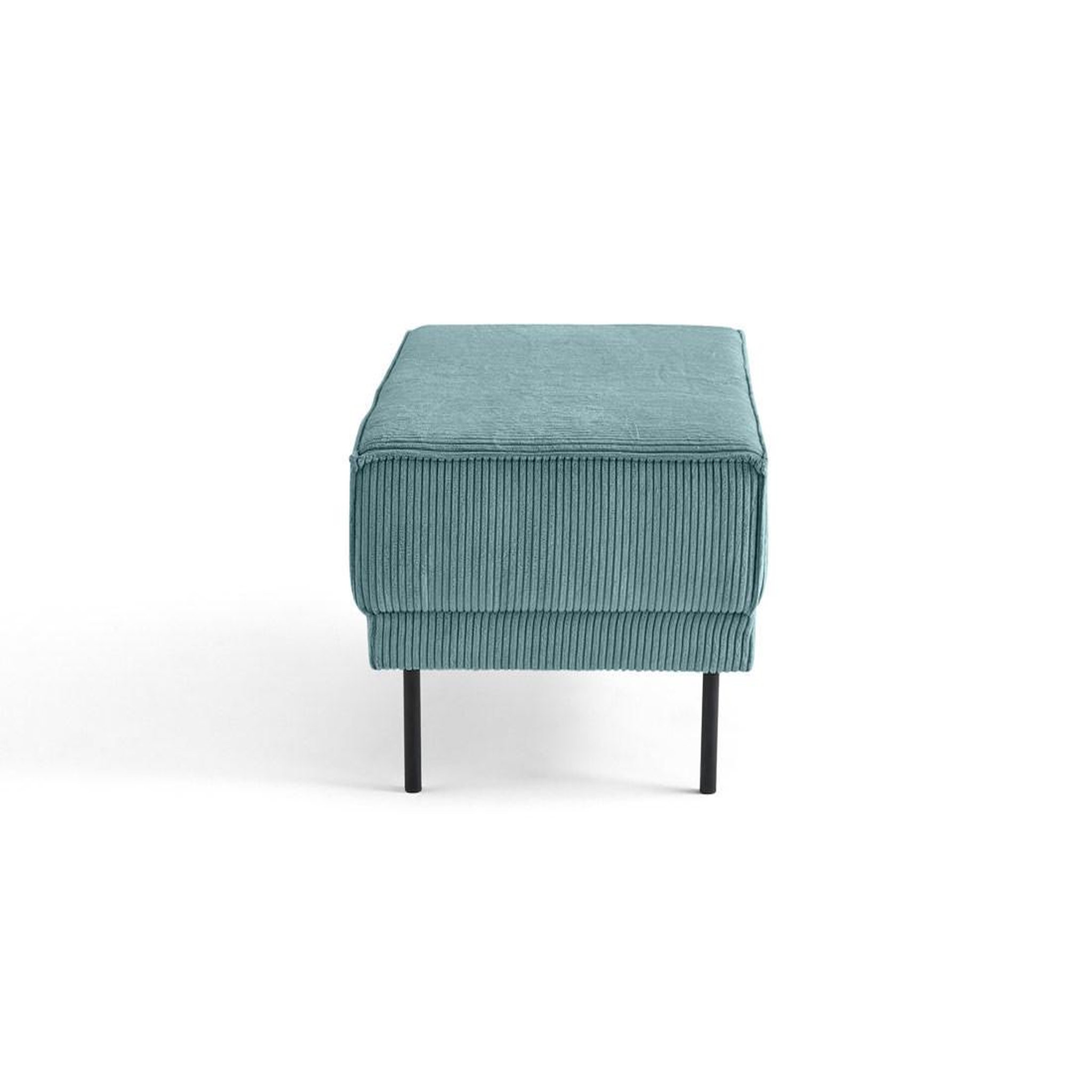 Voir la diapositive 3 : BEST MOBILIER Charlie - pouf - pieds hauts - en velours côtelé