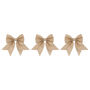 Voir la diapositive 1 : ATMOSPHERA Lot de 3 Sujets de Noël en Jute  Nœuds  13cm Beige