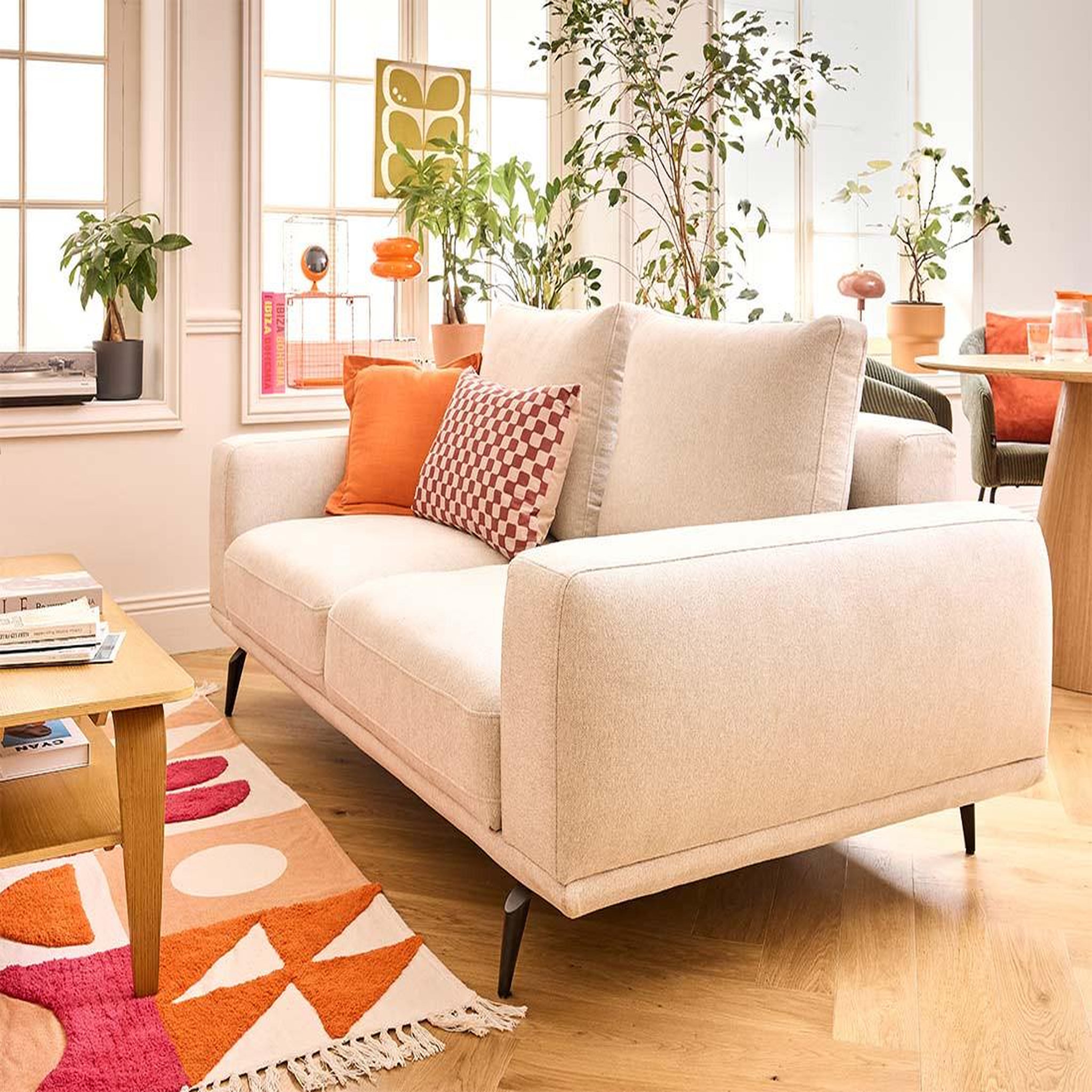 Voir la diapositive 2 : LISA DESIGN Vicence - canapé droit 2 places en tissu