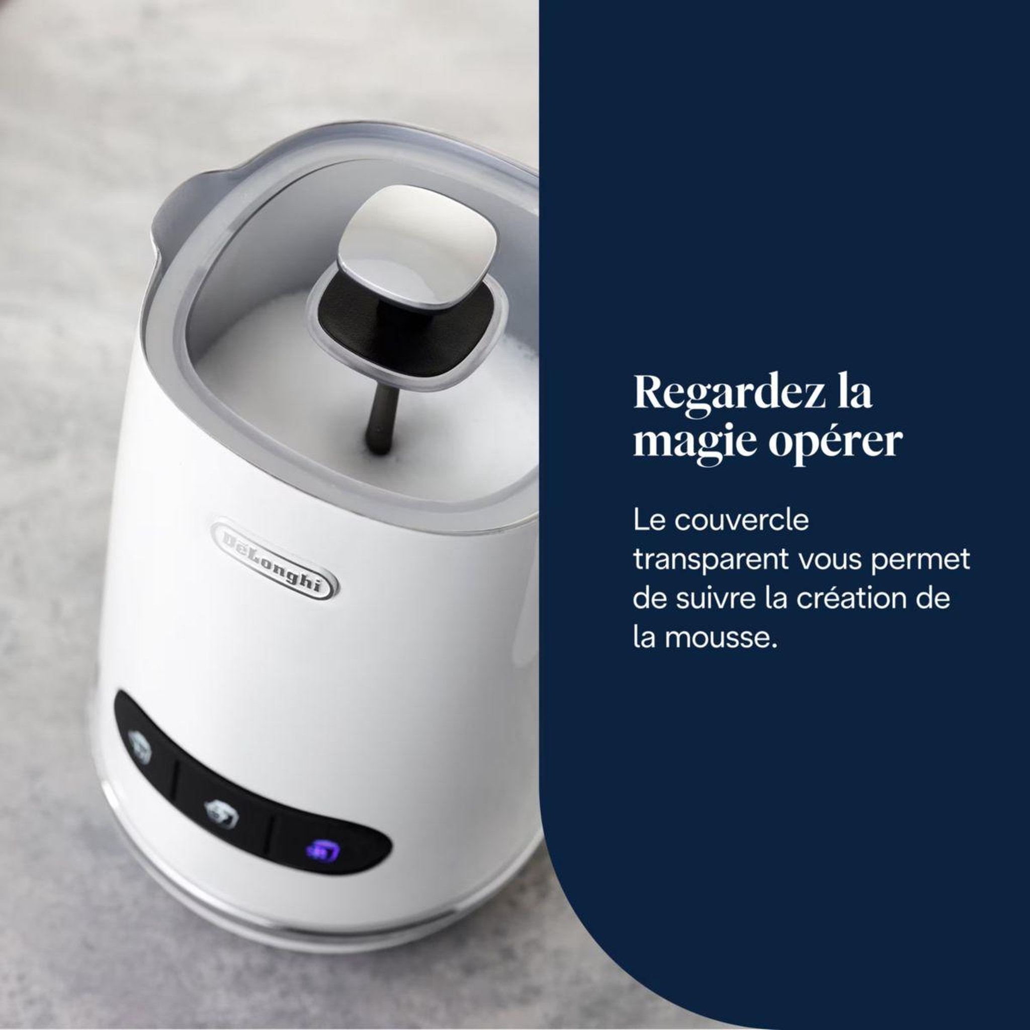 Voir la diapositive 5 : DELONGHI Mousseur à lait lattemix métal emf3.w