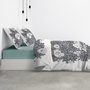 Voir la diapositive 4 : ATELIER DU COTON Housse de couette 240x220 Avec Amour + 2 taies coton bio 47 fils