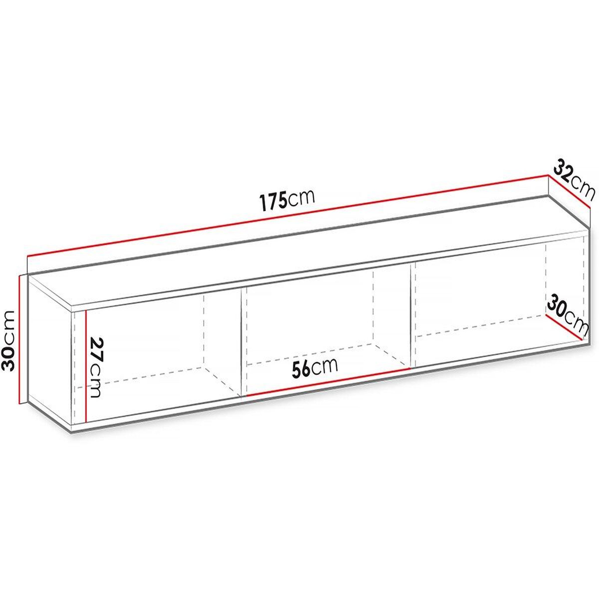Voir la diapositive 4 : Habitat et Jardin Meuble TV suspendu 175 x 30 x 32 cm  Oni   - Blanc