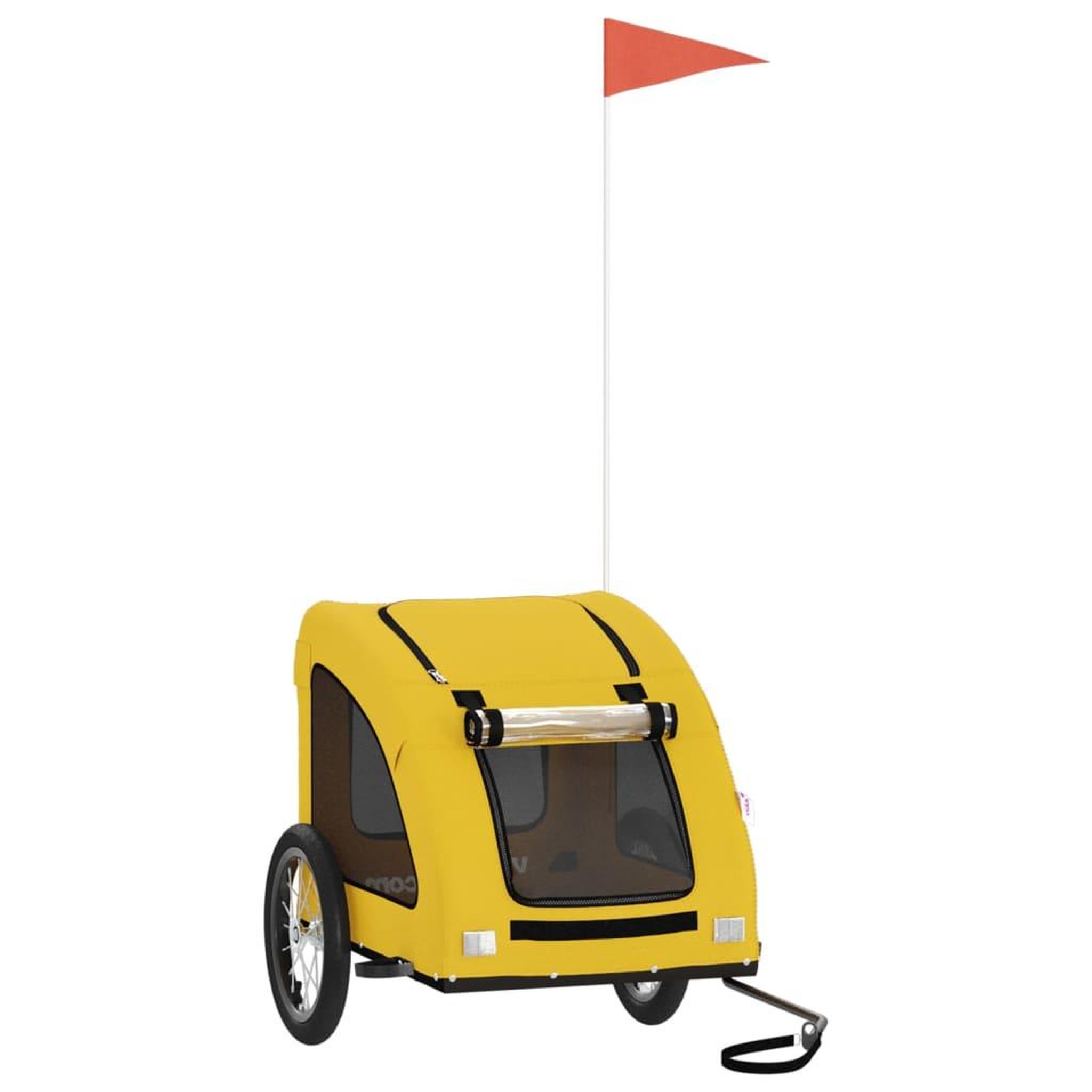 Voir la diapositive 2 : VIDAXL Remorque de velo pour animaux de compagnie jaune