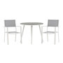 Voir la diapositive 1 : Paris Prix Ensemble Table de Jardin & 2 Chaises  Break & Copacabana  90cm Gris