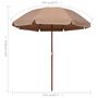 Voir la diapositive 6 : VIDAXL Parasol de jardin avec mat en acier 240 cm taupe