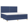 Voir la diapositive 3 : VIDAXL Sommier a lattes de lit et matelas et LED Bleu 200x200 cm Tissu