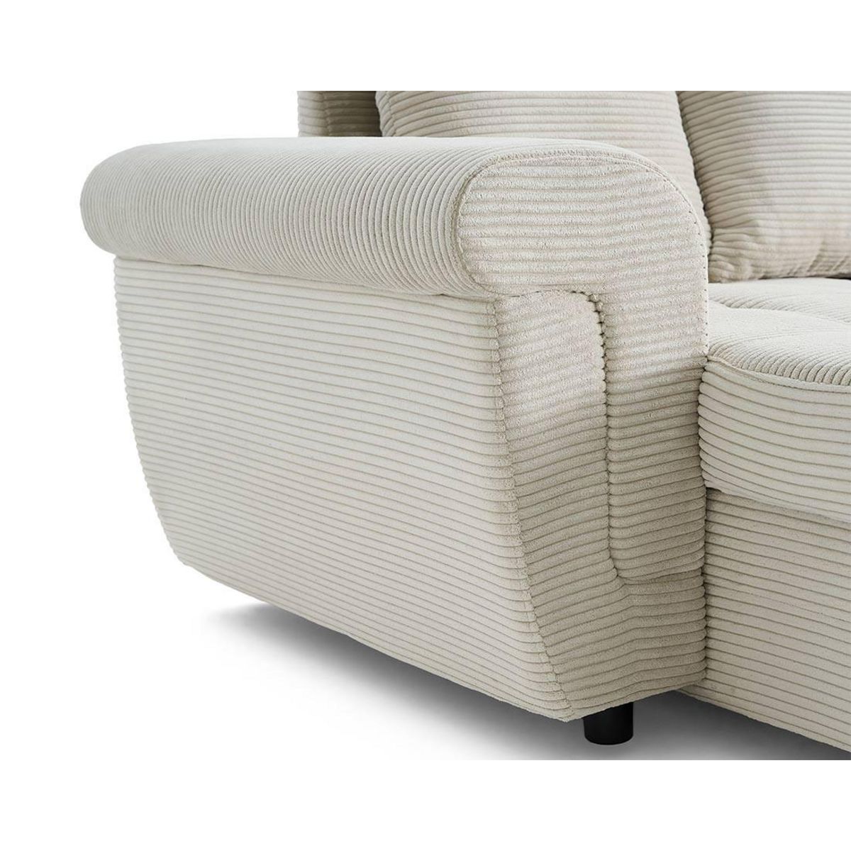 BEST MOBILIER Henry - canapé panoramique convertible - avec coffre - en velours côtelé - 7 places