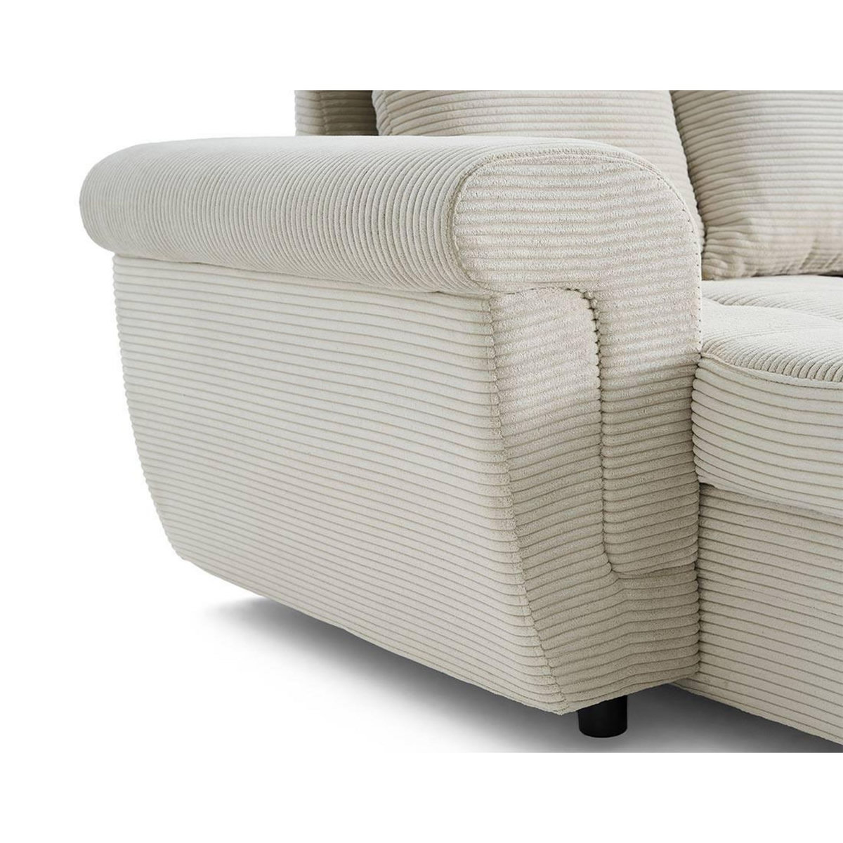 BEST MOBILIER Henry - canapé panoramique convertible - avec coffre - en velours côtelé - 7 places