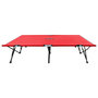 Voir la diapositive 2 : VIDAXL Chaise longue pliable 2 places rouge Acier