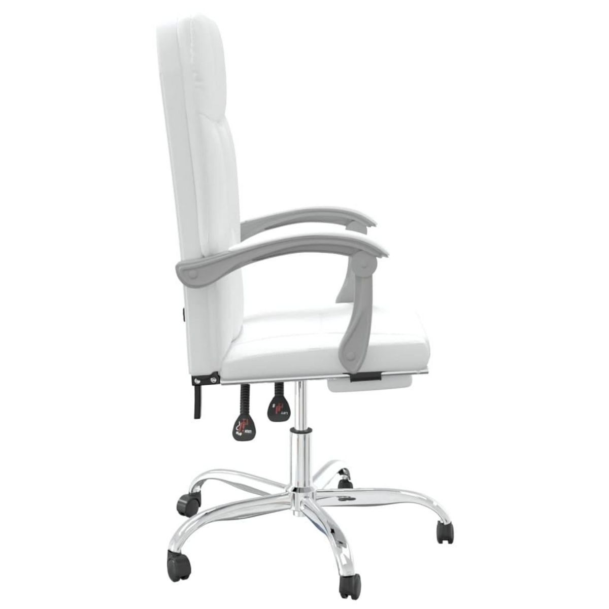 VIDAXL Fauteuil inclinable de bureau Blanc Similicuir