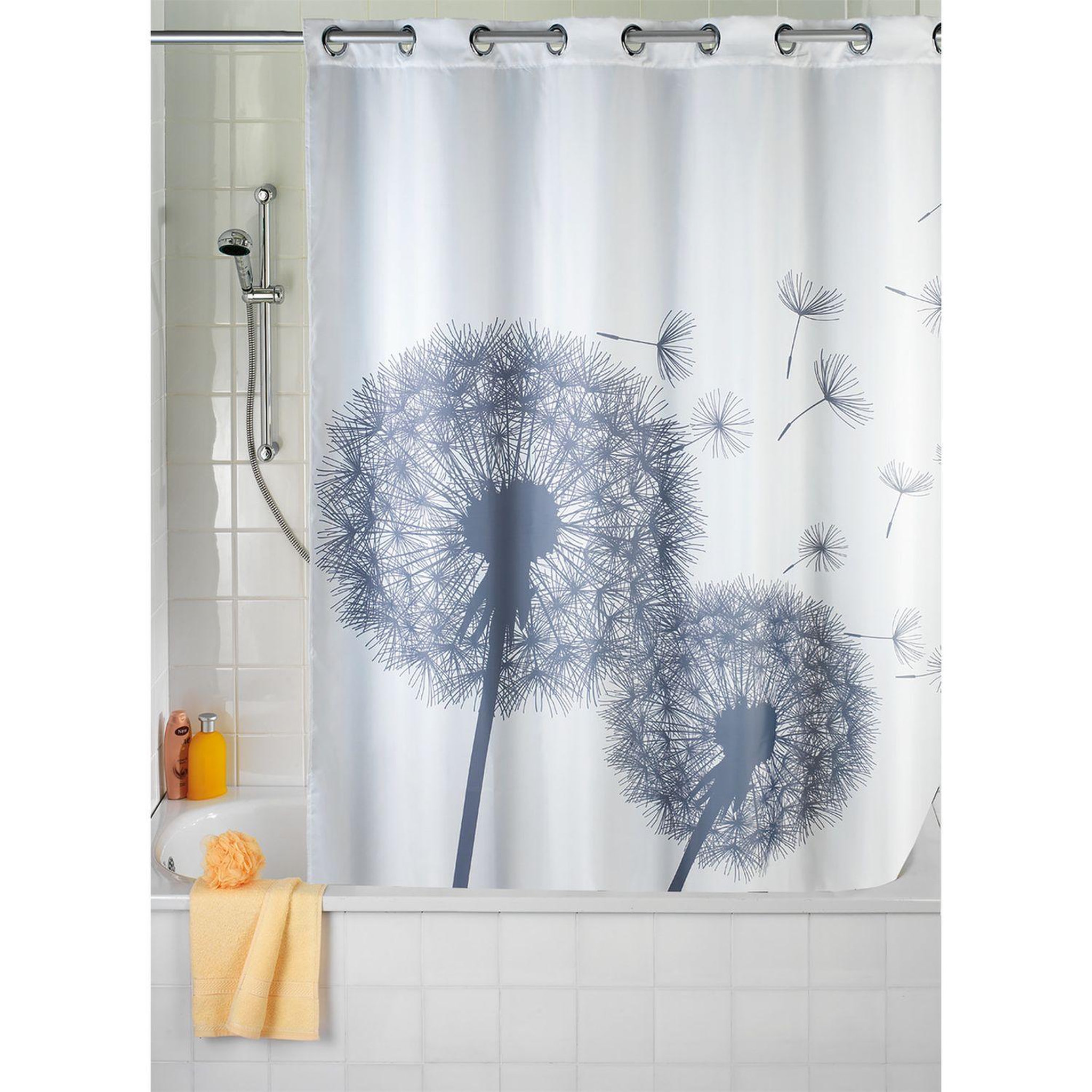 Voir la diapositive 2 : Wenko Rideau de douche anti-moisissure astera - polyester - 180 x 200 cm - gris