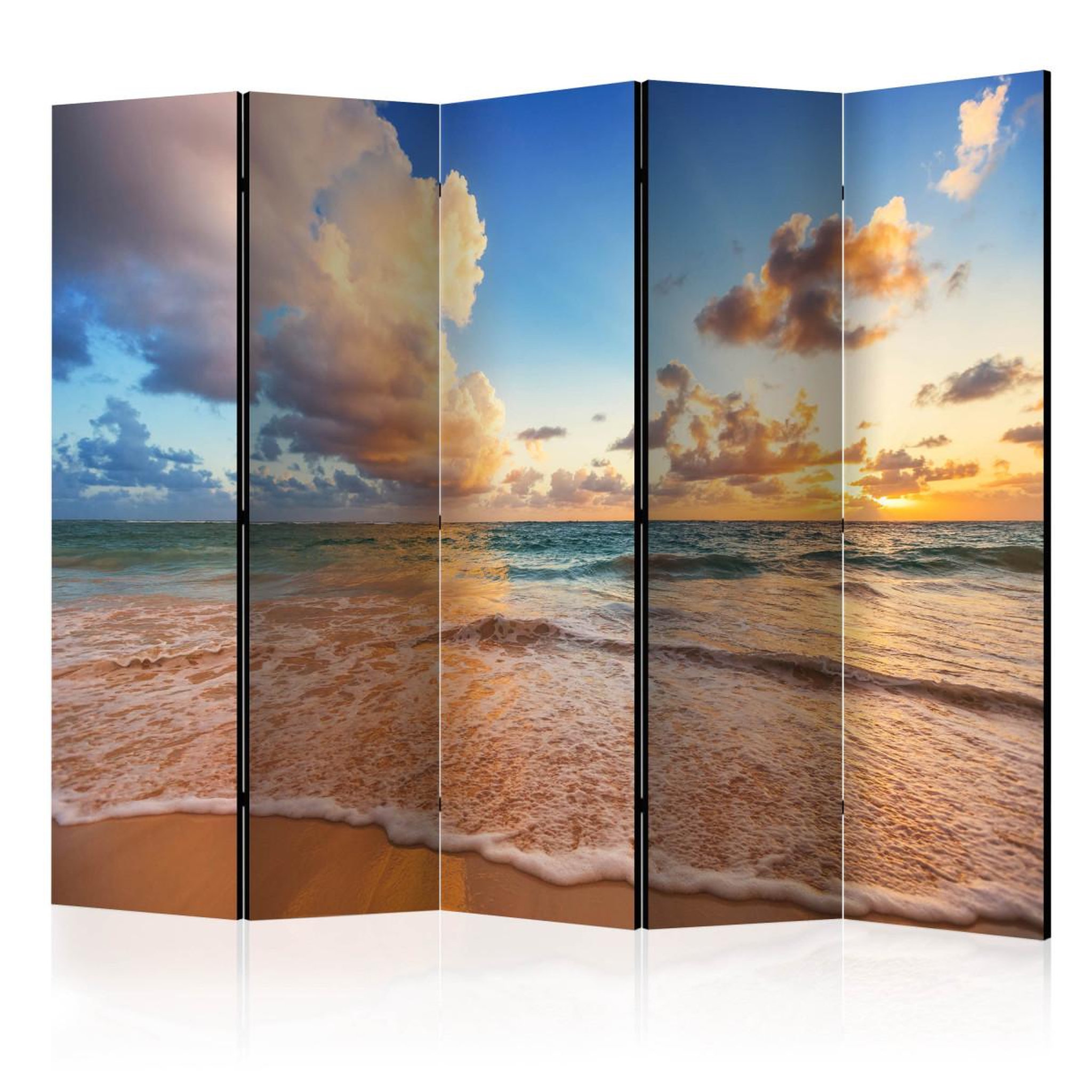 Voir la diapositive 1 : Paris Prix Paravent 5 volets  morning by the sea  172x225cm