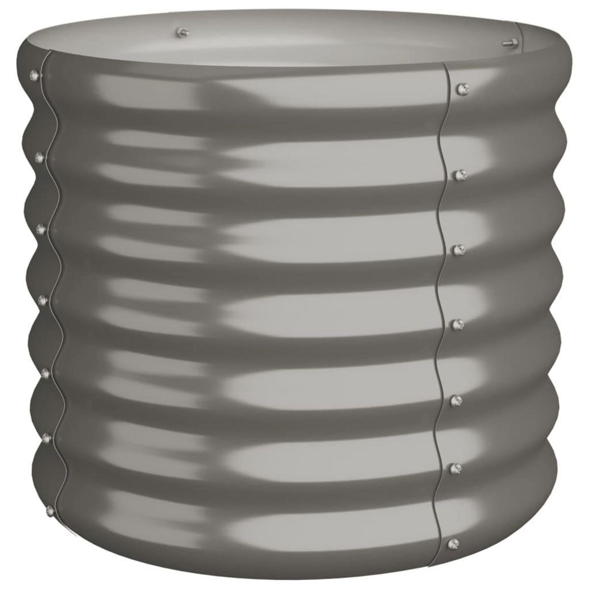 VIDAXL Jardiniere de jardin Acier enduit de poudre 40x40x36 cm Gris