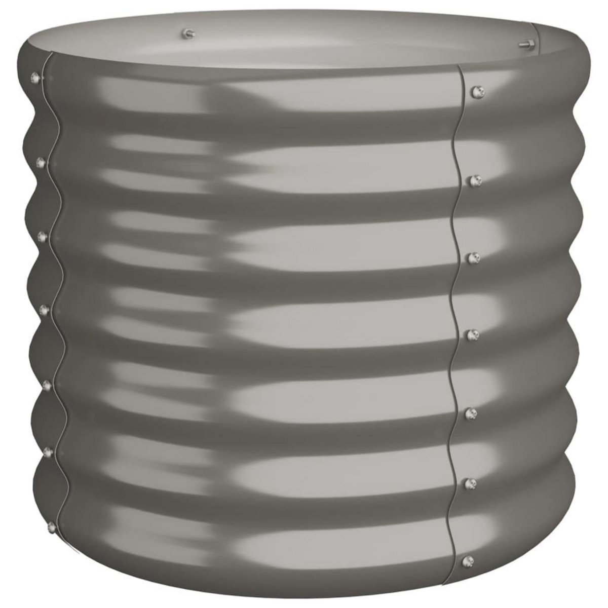 VIDAXL Jardiniere de jardin Acier enduit de poudre 40x40x36 cm Gris