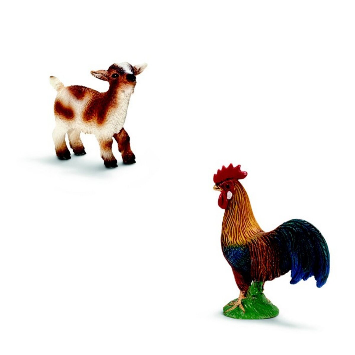 Schleich Pack Figurines Chevreau Nain et Coq