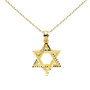 Voir la diapositive 1 : L'ATELIER D'AZUR Collier - Pendentif Etoile de David Or Jaune - Chaine Dorée