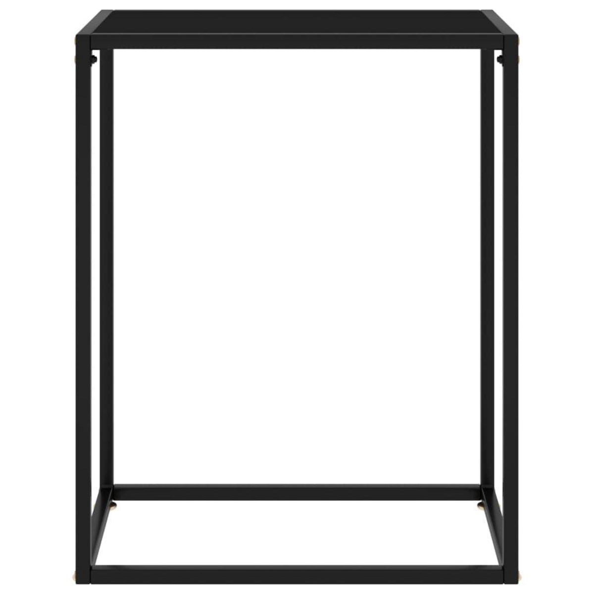 VIDAXL Table console Noir 60x35x75 cm Verre trempe