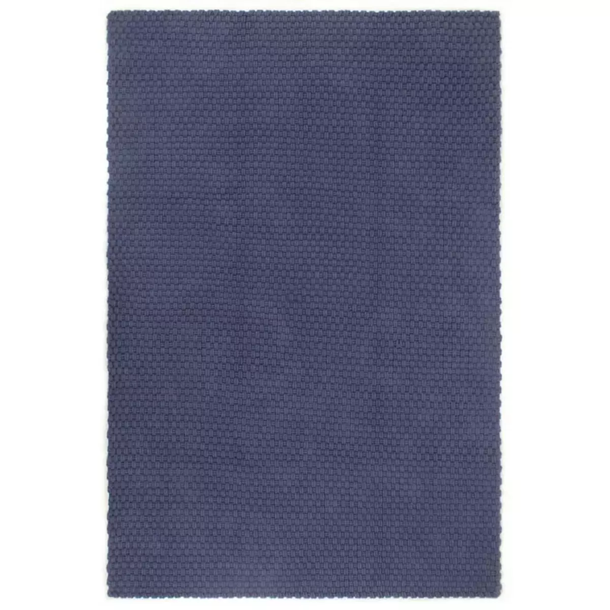 VIDAXL Tapis rectangulaire Bleu marine 120x180 cm Coton