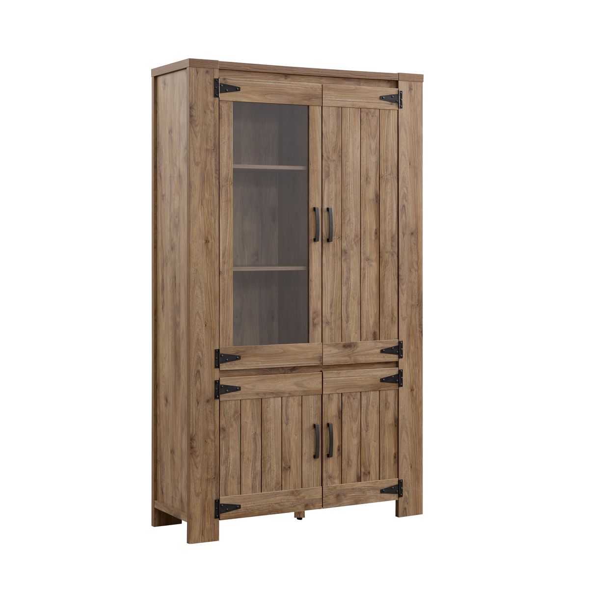 Buffet haut vitrine 4 portes L113cm LUCIEN