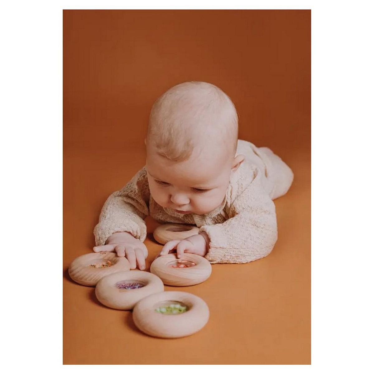 PETIT BOUM Donut sensoriel en bois - Raisins