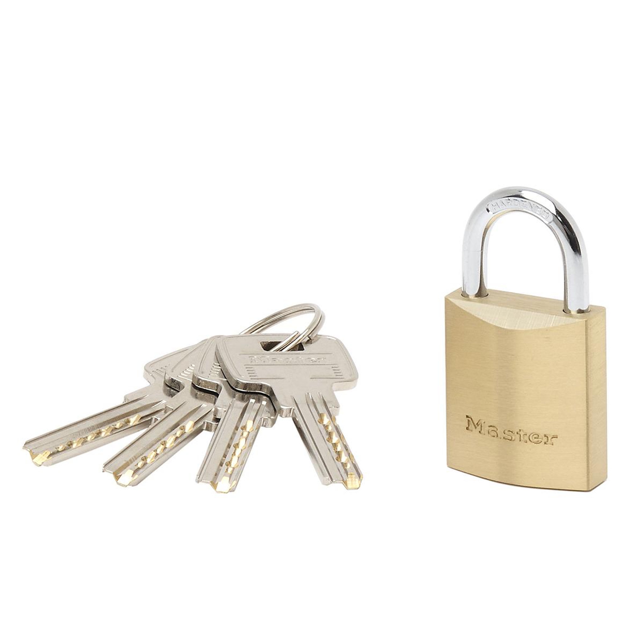 Master lock 2930EURD Cadenas à Clé Extra Fin en Laiton, Doré, 5,4 x 3 x 1,4 cm