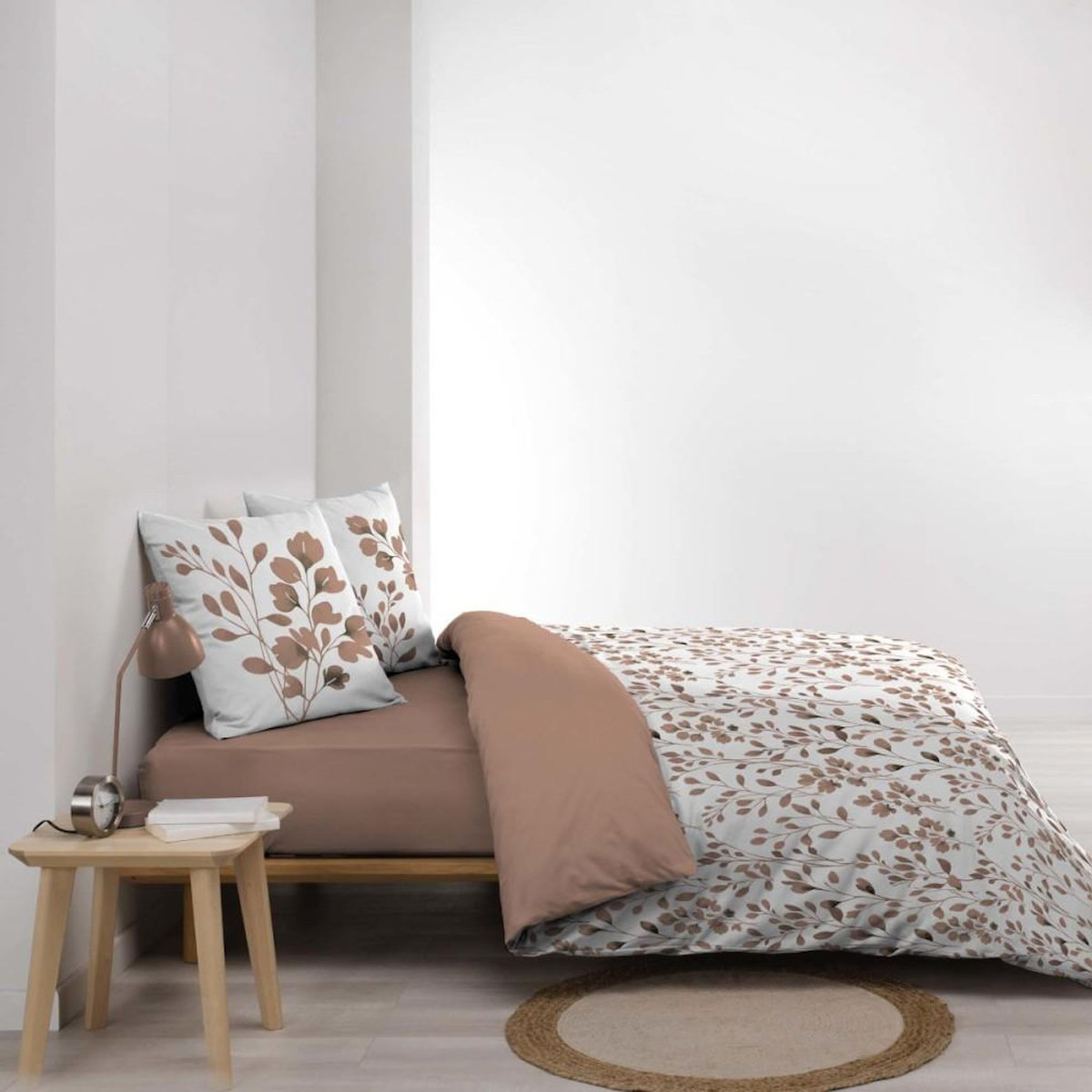 Douceur d'Intérieur Housse de couette 240x220 + 2 taies 100% coton 57fils