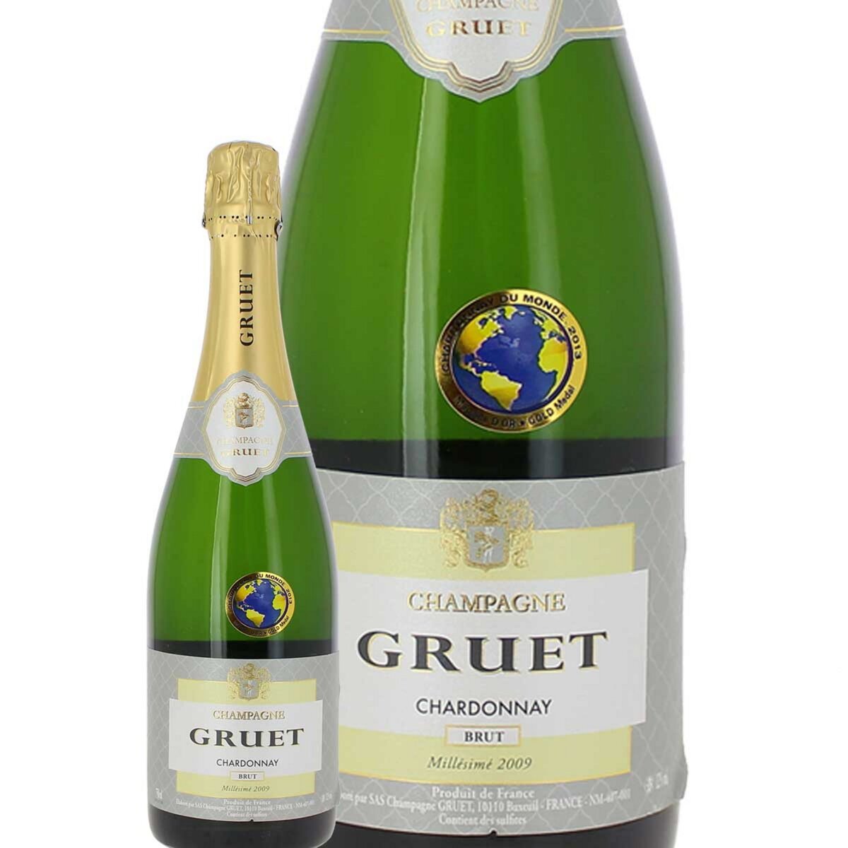Gruet Champagne Gruet Brut 100 Chardonnay 2009 pas cher Auchan.fr