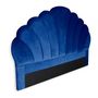 Voir la diapositive 2 : Paris Prix Tête de Lit en Velours  Shelly  140cm Bleu
