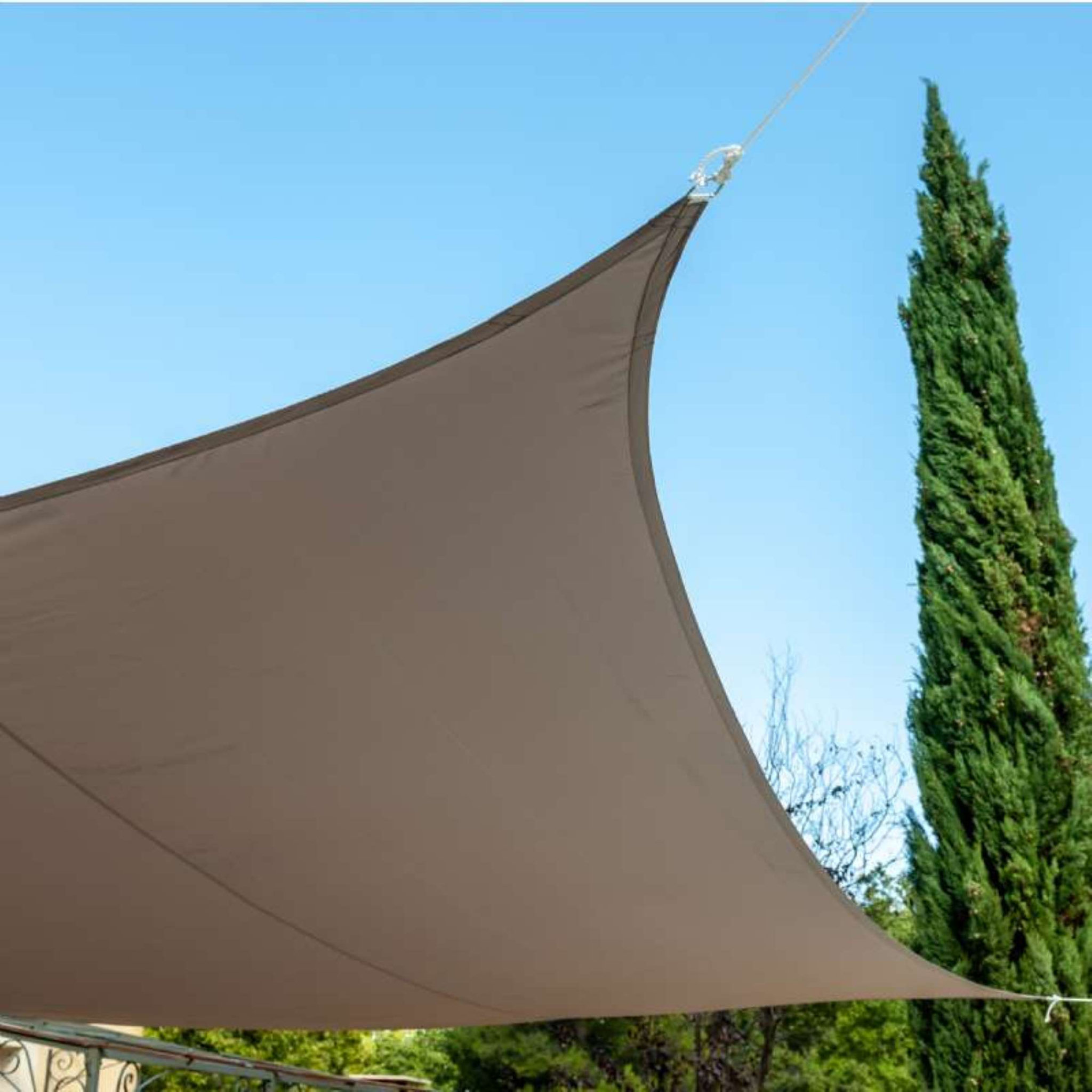 Voir la diapositive 2 :  Voile d'ombrage  taupe Werkapro 3 x 4 m