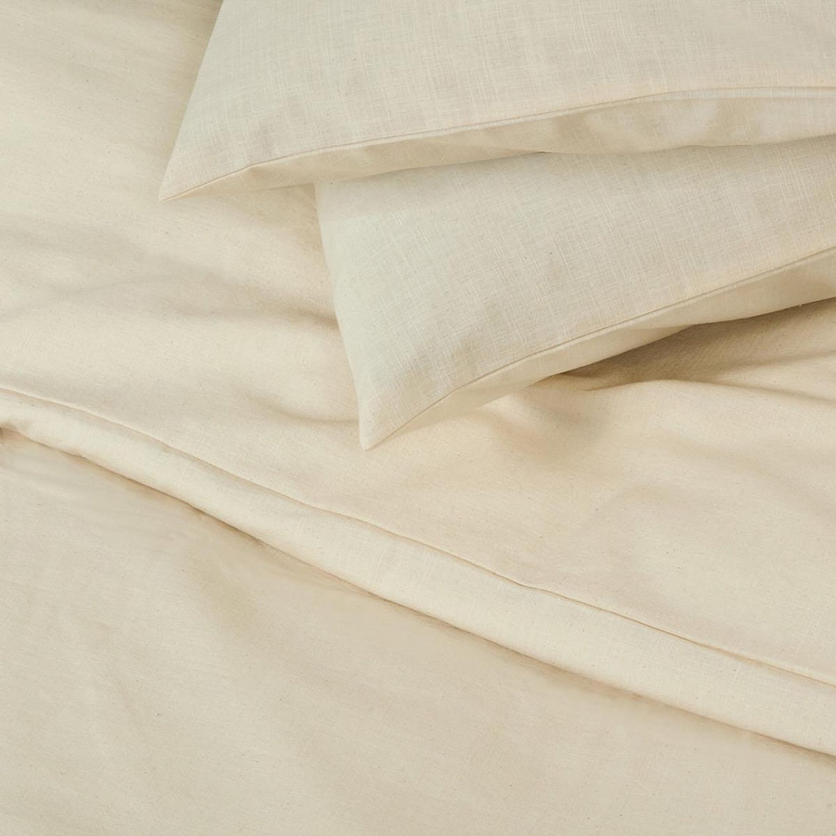 FUTURE HOME Parure de lit 2 personnes unie effet lin