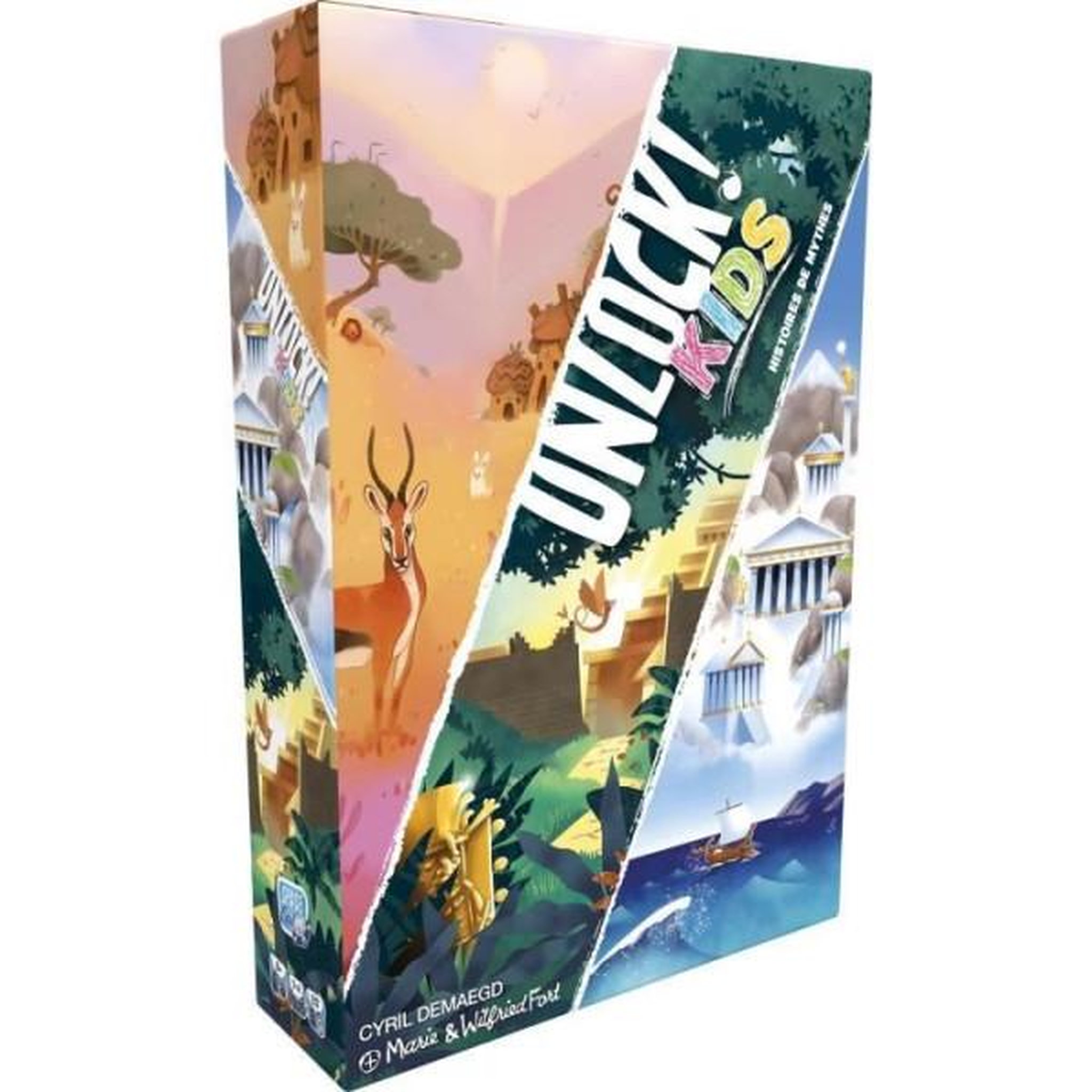 Asmodee Unlock! Kids histoires mythes|asmodee - escape game - 3 histoires chacunes 2 aventures - dés 6ans