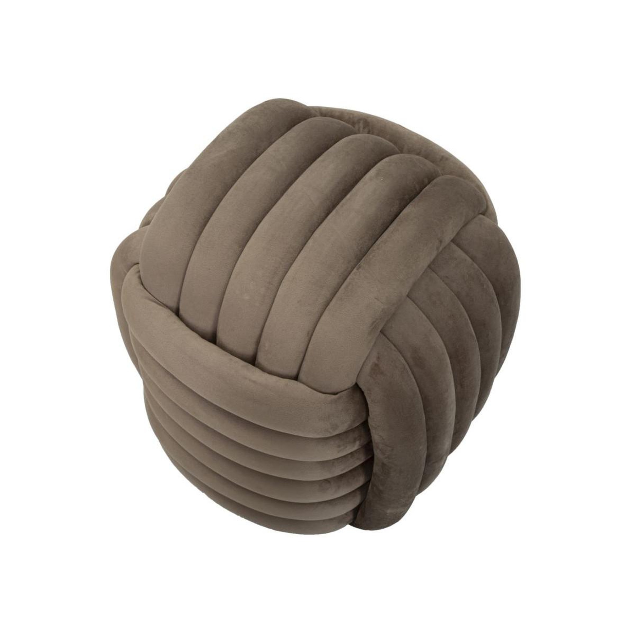 Voir la diapositive 3 : Paris Prix Pouf design en velours  softy  45cm gris