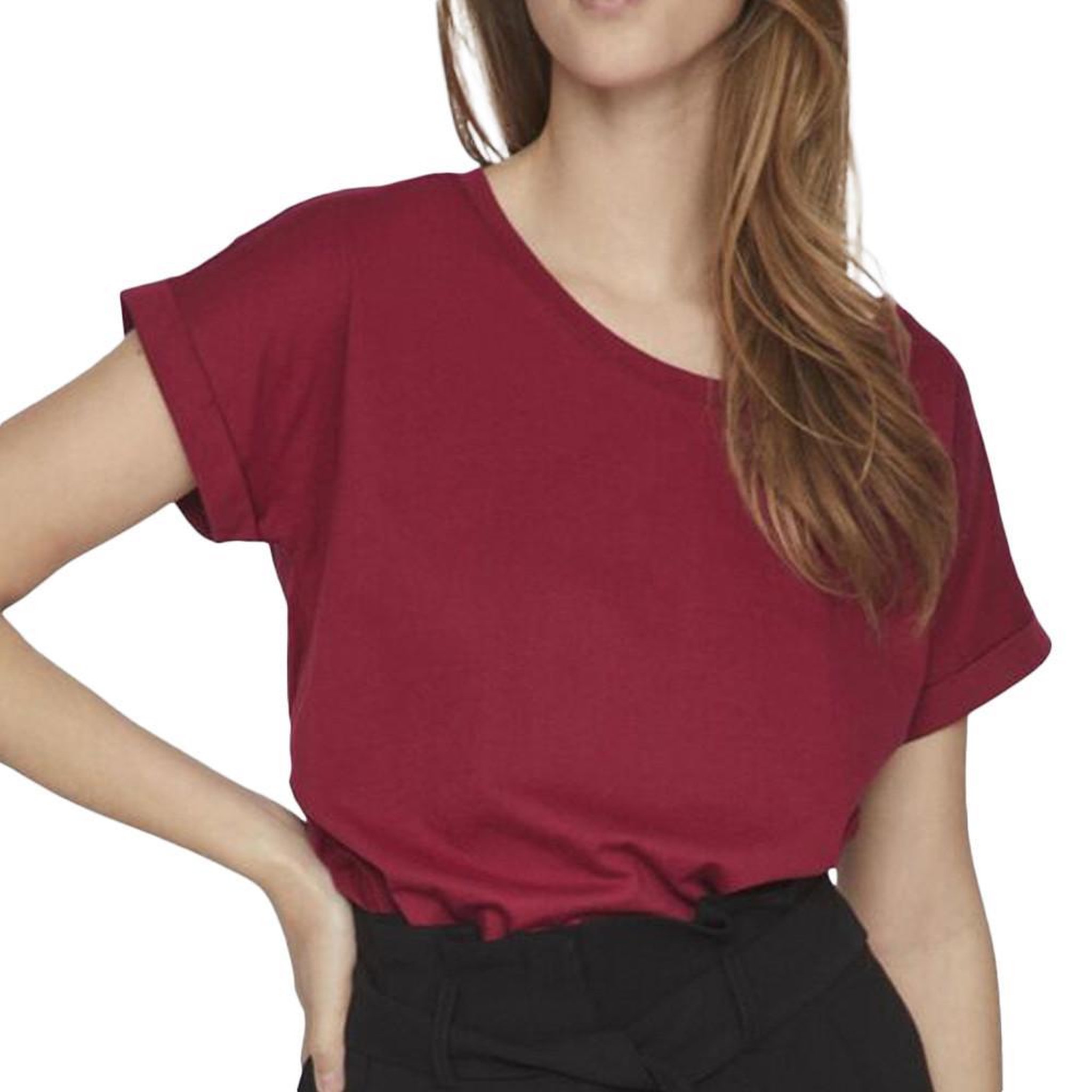Vila T shirt  Femme Vila Dreamers. Coloris disponibles : Rouge