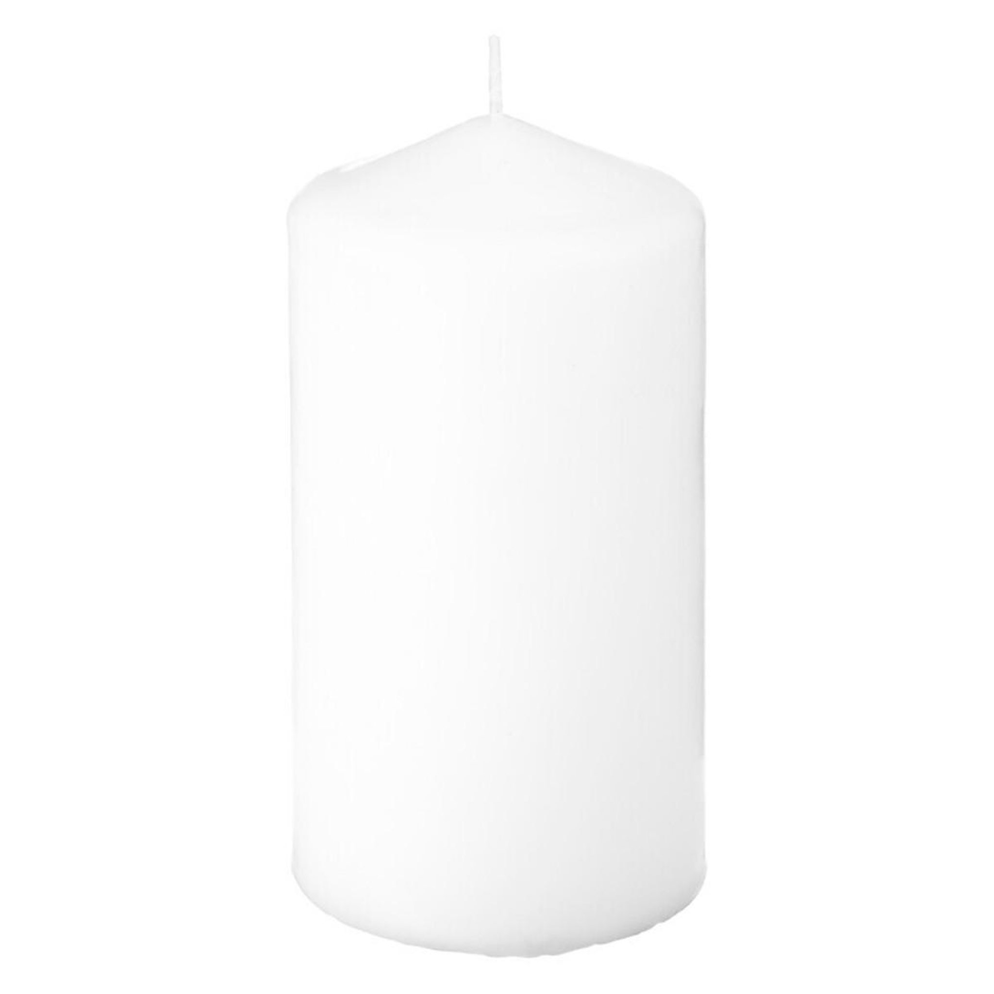 ATMOSPHERA Bougie ronde  hugo  14cm blanc
