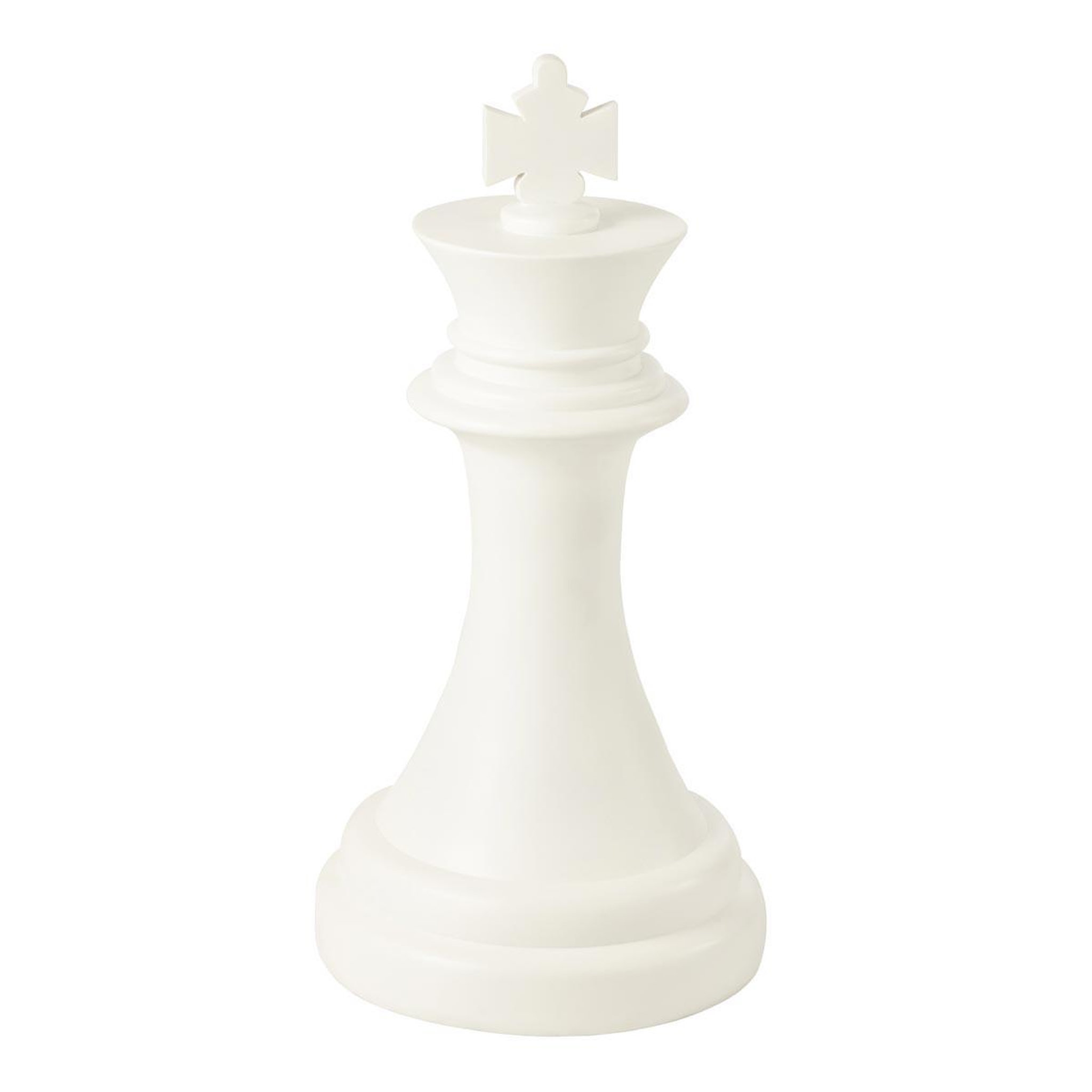 J-LINE Pièce d'échec déco  roi  70cm blanc
