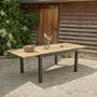 BOIS DESSUS BOIS DESSOUS Table de jardin extensible en aluminium et teck 6/10 pers.
