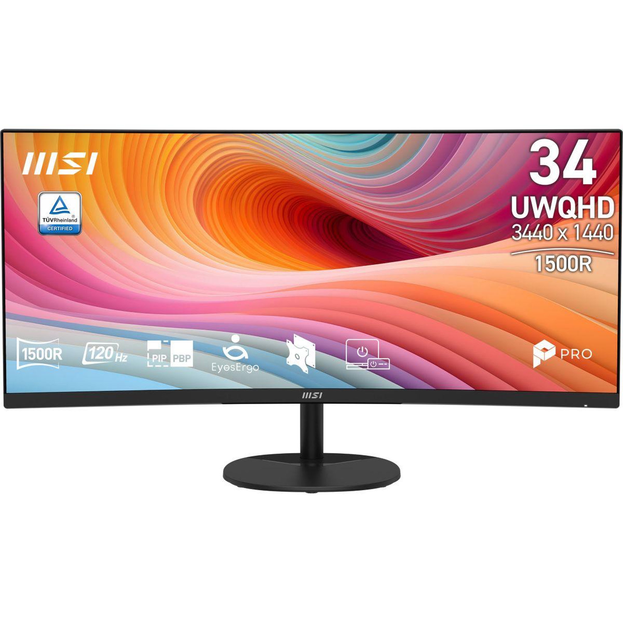 Voir la diapositive 2 : MSI Ecran pc pro mp341cq 34  incurvé va uwqhd 120 hz hdr