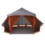 Voir la diapositive 4 : VIDAXL Tente familiale Tipi en gris et orange pour 10 personnes Imperméable